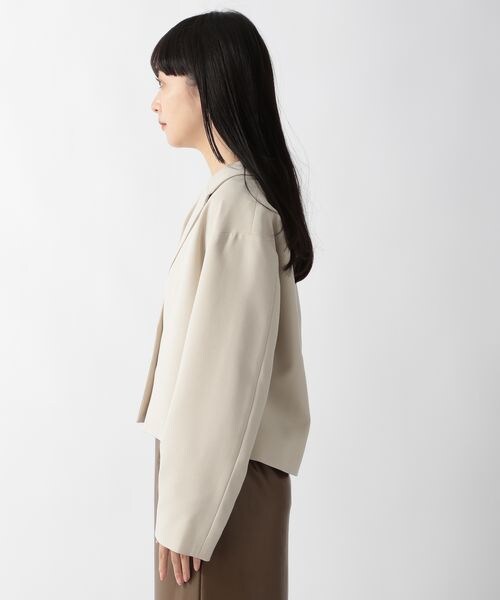 LOWRYS FARM（ローリーズファーム）の「LANATEC機能ショートジャケット（ジャケット/アウター・レディース・アイボリー08/ベージュチェック52/ブラウン55/グリーンチェック78・F）」の18枚目の写真