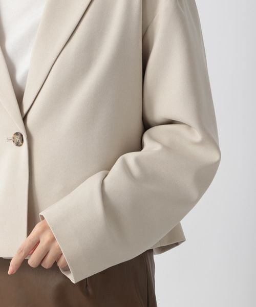 LOWRYS FARM（ローリーズファーム）の「LANATEC機能ショートジャケット（ジャケット/アウター・レディース・アイボリー08/ベージュチェック52/ブラウン55/グリーンチェック78・F）」の21枚目の写真