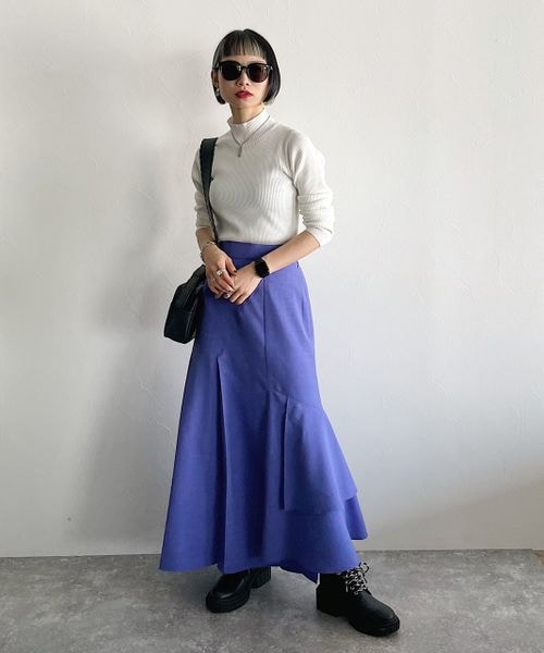 PAGEBOY（ページボーイ）の「アシメティアードスカート（スカート・レディース・ブラック09/杢ベージュ55/杢カーキ78/ナスコン92・F）」の22枚目の写真