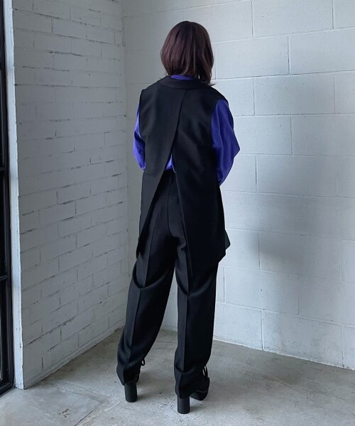 PAGEBOY(ページボーイ)の「リッチツイルセットアップジレジャケット(ジャケット/アウター・レディース・アイボリー05/ブラック09/杢チャコール18/グリーン76・F)」の11枚目の写真