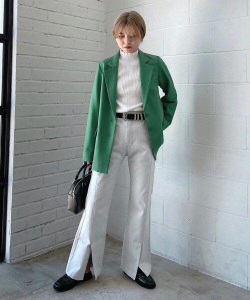 PAGEBOY（ページボーイ）の「リッチツイルセットアップジャケット（ジャケット/アウター・レディース・アイボリー05/ブラック09/杢チャコール18/グリーン76・F）」の22枚目の写真