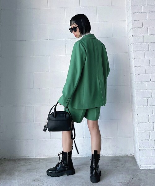 PAGEBOY（ページボーイ）の「リッチツイルセットアップジャケット（ジャケット/アウター・レディース・アイボリー05/ブラック09/杢チャコール18/グリーン76・F）」の15枚目の写真