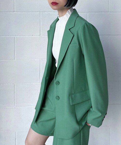 PAGEBOY（ページボーイ）の「リッチツイルセットアップジャケット（ジャケット/アウター・レディース・アイボリー05/ブラック09/杢チャコール18/グリーン76・F）」の4枚目の写真