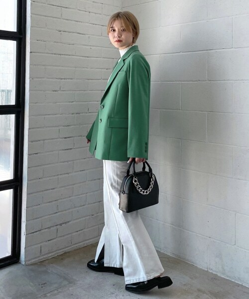 PAGEBOY（ページボーイ）の「リッチツイルセットアップジャケット（ジャケット/アウター・レディース・アイボリー05/ブラック09/杢チャコール18/グリーン76・F）」の20枚目の写真