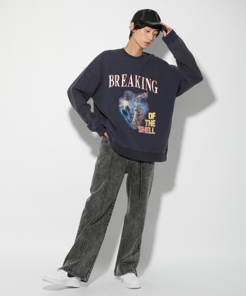 PAGEBOY（ページボーイ）の「スケボーグラフィックスウェット（トップス・レディース・ブラック09/ネイビー88・M/L）」の19枚目の写真