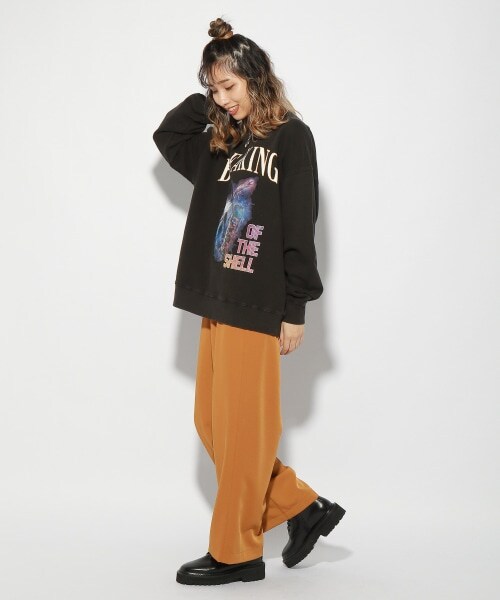 PAGEBOY（ページボーイ）の「スケボーグラフィックスウェット（トップス・レディース・ブラック09/ネイビー88・M/L）」の7枚目の写真