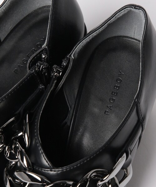 PAGEBOY（ページボーイ）の「チェーンオープントゥシューズ（シューズ・レディース・オフホワイト05/ブラック09・M(23.5cm)/L(24.5cm)）」の16枚目の写真