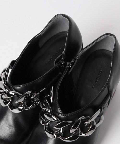 PAGEBOY（ページボーイ）の「チェーンオープントゥシューズ（シューズ・レディース・オフホワイト05/ブラック09・M(23.5cm)/L(24.5cm)）」の15枚目の写真