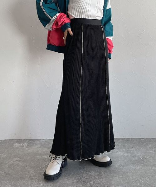 PAGEBOY（ページボーイ）の「アシッドプリーツスカート（スカート・レディース・オフホワイト05/ブラック09/グリーン76・F）」の2枚目の写真