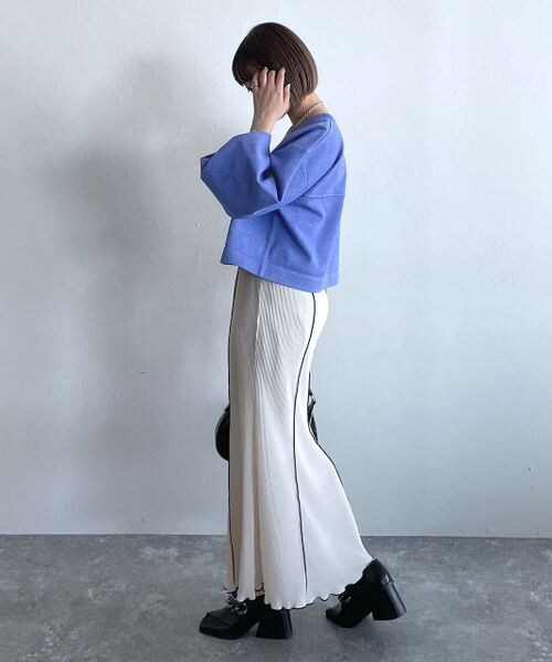 PAGEBOY（ページボーイ）の「アシッドプリーツスカート（スカート・レディース・オフホワイト05/ブラック09/グリーン76・F）」の5枚目の写真