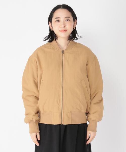 studio CLIP(スタディオクリップ)の「MA-1ブルゾン(ジャケット/アウター・レディース・アイボリー52/ベージュ55/カーキ78・M/L)」の9枚目の写真