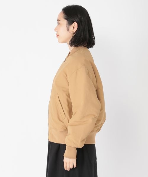 studio CLIP(スタディオクリップ)の「MA-1ブルゾン(ジャケット/アウター・レディース・アイボリー52/ベージュ55/カーキ78・M/L)」の10枚目の写真