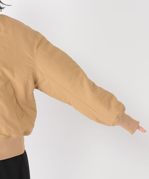 studio CLIP(スタディオクリップ)の「MA-1ブルゾン(ジャケット/アウター・レディース・アイボリー52/ベージュ55/カーキ78・M/L)」の14枚目の写真