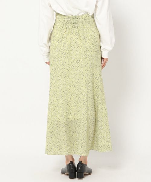 mysty woman（ミスティウーマン）の「ソフト花柄マーメイドスカート（スカート・レディース・ブラック09/ライトベージュ51/ミモザイエロー65・F）」の15枚目の写真