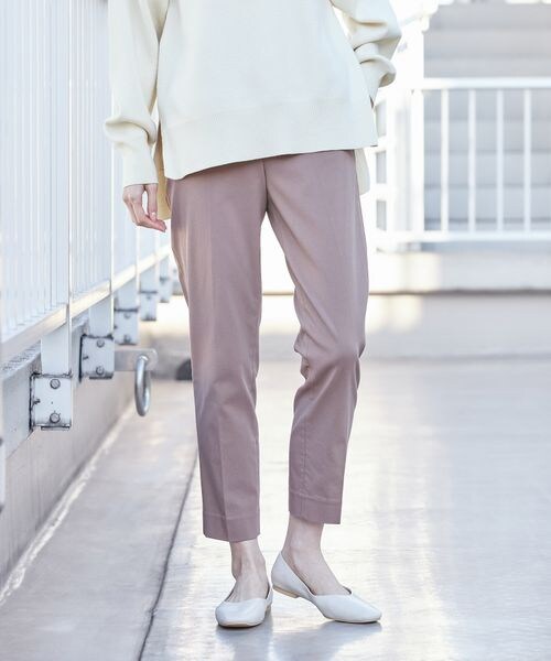 GLOBAL WORK（グローバルワーク）の「あったかスゴラクスリムテーパーパンツ（パンツ・レディース・アイボリー08/ブラック09/モカブラウン54/ネイビー88・XS/S/M/L/XL/XXL）」の3枚目の写真