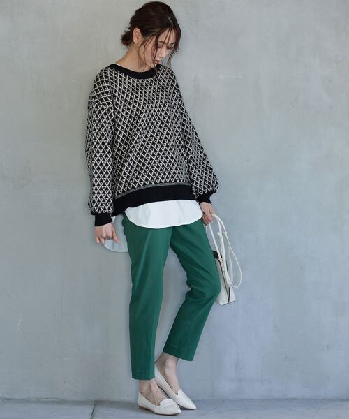 GLOBAL WORK（グローバルワーク）の「あったかスゴラクスリムテーパーパンツ（パンツ・レディース・アイボリー08/ブラック09/モカブラウン54/ネイビー88・XS/S/M/L/XL/XXL）」の14枚目の写真