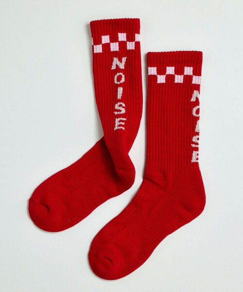 NOISE MAKER（ノイズメーカー）の「メンズソックス（ソックス/靴下・メンズ・ホワイト/レッド/ブラック・25-28）」の3枚目の写真