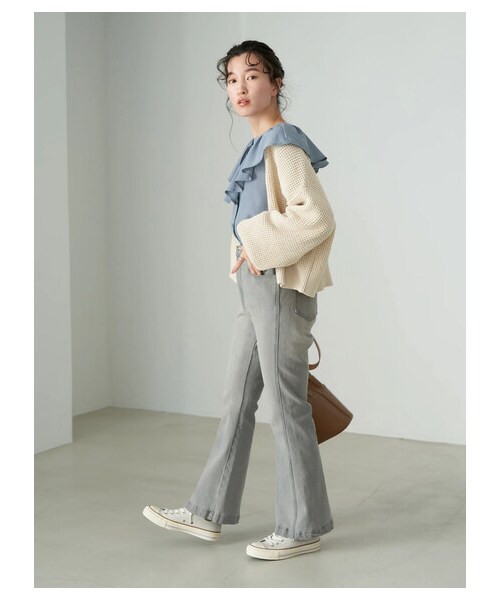 earth music&ecology（アースミュージックアンドエコロジー）の「【予約】CONVERSE×earth ALLSTAR 100 OX（シューズ・ベージュ・5cm/23cm/24cm）」の5枚目の写真