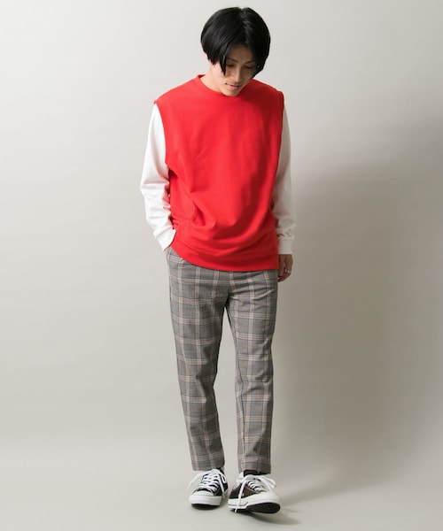 WAREHOUSE(ウエアハウス)の「裏毛ラウンドネックベスト∴(その他・メンズ・RED・38/40)」の5枚目の写真