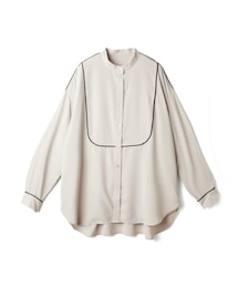 GRL | 配色パイピング前後差ラウンドヘムブザムシャツ(シャツ/ブラウス)
