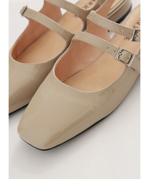 Marjorie（マージョリー）の「春日微醺，方頭雙扣帶真皮瑪珍涼鞋（シューズ・レディース・藍/杏・230/235/240/245/250）」の8枚目の写真