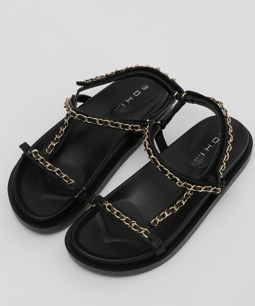 BARNYARDSTORM（バンヤードストーム）の「MOHI/チェーン付きサンダル（シューズ・レディース・ブラック19/(WEB限定)キャメル54/クリーム62・35(22.5cm)/36(23.0cm)/37(23.5cm)/38(24.0cm)/39(24.5cm)）」の4枚目の写真