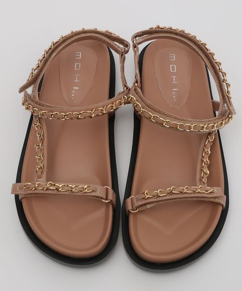 BARNYARDSTORM（バンヤードストーム）の「MOHI/チェーン付きサンダル（シューズ・レディース・ブラック19/(WEB限定)キャメル54/クリーム62・35(22.5cm)/36(23.0cm)/37(23.5cm)/38(24.0cm)/39(24.5cm)）」の7枚目の写真
