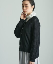 PUAL CE CIN | 【WEB限定】パール釦ニットカーディガン(ニット/セーター)
