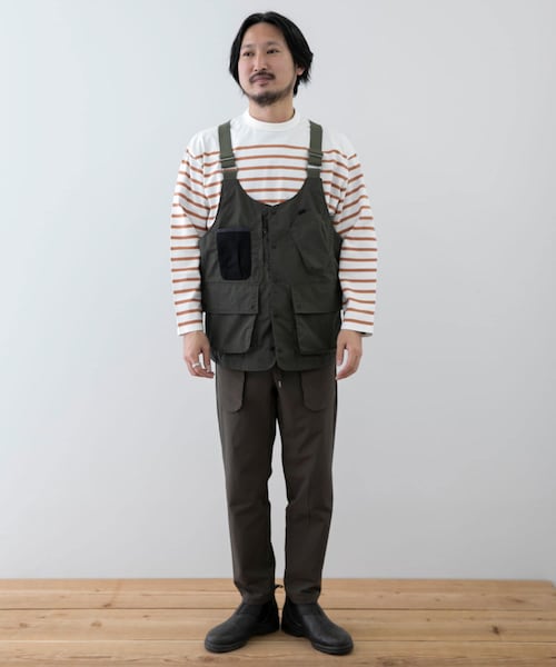 EKAL(エカル)の「EKAL コハニングボーダーTシャツ(その他・メンズ・WHT-BRN/WHT-ORG/SBK-WHT・M/L)」の10枚目の写真