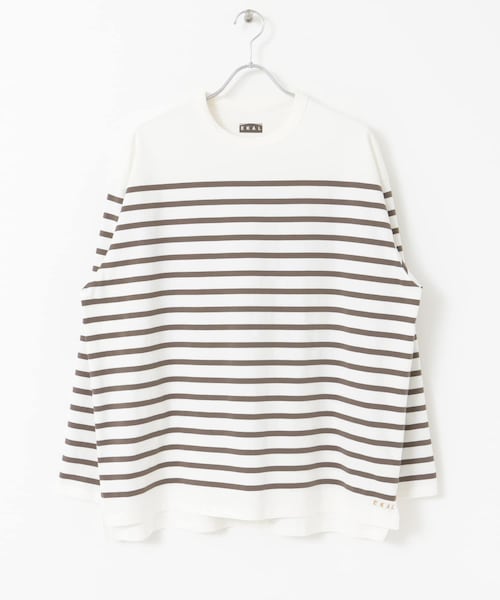 EKAL(エカル)の「EKAL コハニングボーダーTシャツ(その他・メンズ・WHT-BRN/WHT-ORG/SBK-WHT・M/L)」の13枚目の写真