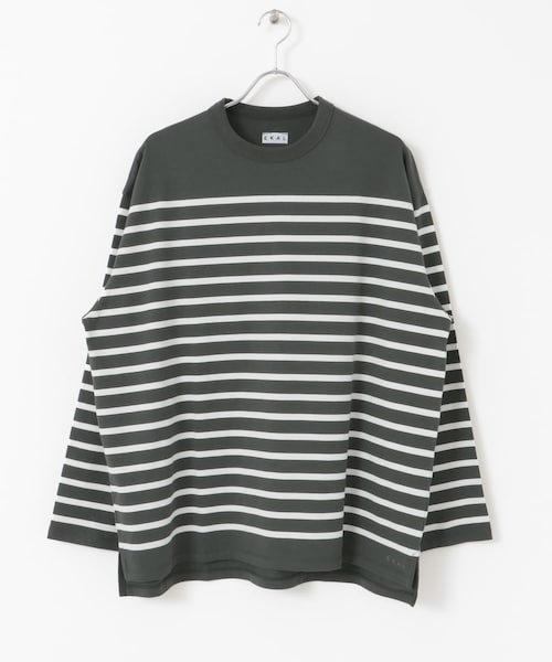 EKAL(エカル)の「EKAL コハニングボーダーTシャツ(その他・メンズ・WHT-BRN/WHT-ORG/SBK-WHT・M/L)」の15枚目の写真