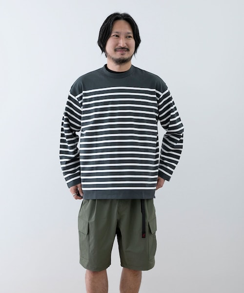 EKAL(エカル)の「EKAL コハニングボーダーTシャツ(その他・メンズ・WHT-BRN/WHT-ORG/SBK-WHT・M/L)」の11枚目の写真