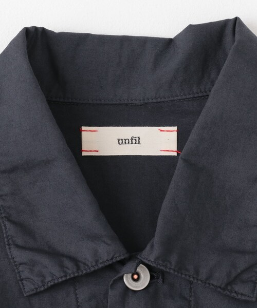 UNFIL（アンフィル）の「unfil cotton-back satin trucker jacket（その他・レディース・black・1）」の3枚目の写真