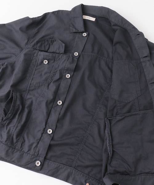 UNFIL（アンフィル）の「unfil cotton-back satin trucker jacket（その他・レディース・black・1）」の4枚目の写真