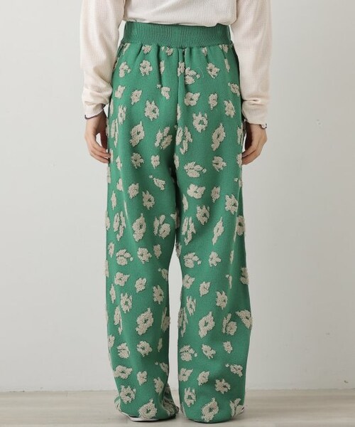 DOUBLE NAME（ダブルネーム）の「ループジャガード花柄ニットパンツ