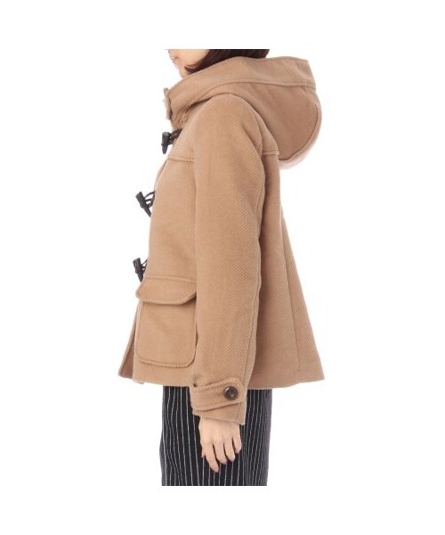 OZOC（オゾック）の「ショートダッフルコート（ダッフルコート・レディース・ダークブラウン/グレー/ブルー系・M）」の4枚目の写真