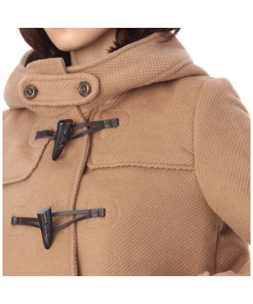 OZOC（オゾック）の「ショートダッフルコート（ダッフルコート・レディース・ダークブラウン/グレー/ブルー系・M）」の7枚目の写真