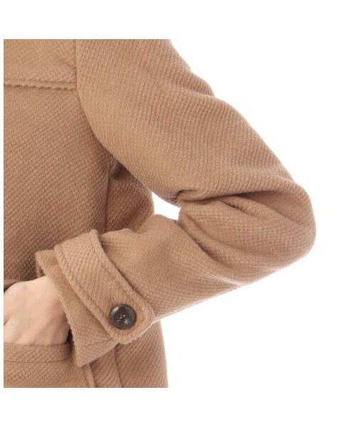 OZOC（オゾック）の「ショートダッフルコート（ダッフルコート・レディース・ダークブラウン/グレー/ブルー系・M）」の8枚目の写真