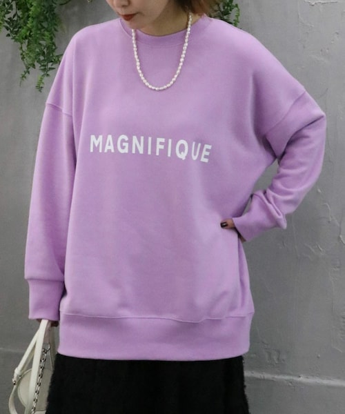 Sheson(シーズン)の「ジップスリーブロゴBIGスウェット(スウェット・レディース・ホワイト/グリーン/パープル・F)」の3枚目の写真