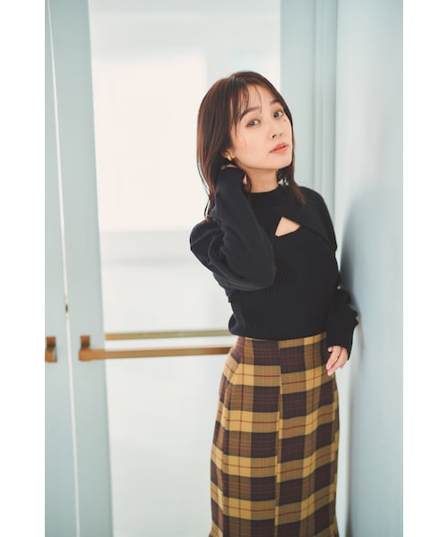 N WITH.(エヌウィズ)の「セパレートリブトップス(ニット/セーター・レディース・ベージュ/グレー/ブラック・F)」の4枚目の写真