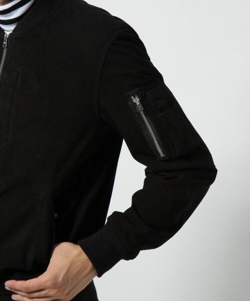 HARE（ハレ）の「スウェードブルゾン（ジャケット/アウター・メンズ・ブラック/キャメル・S/M）」の9枚目の写真