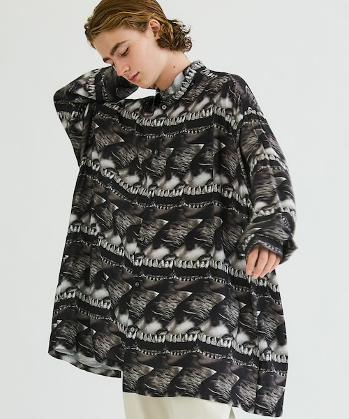 KIDILL(キディル)の「Wide Shirts(シャツ/ブラウス・メンズ・BLK/MULTI・FREE)」の1枚目の写真
