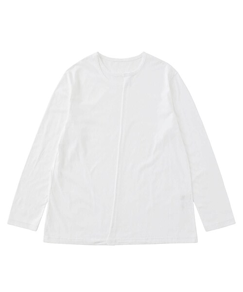 Ground Y(グラウンドワイ)の「Collar deformed long sleeves(Tシャツ/カットソー・メンズ・WHT/BLK・3)」の1枚目の写真