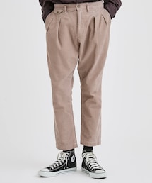 DWELLER CHINO TROUSERS RELAXED FIT COTTON CORD OVERDYED