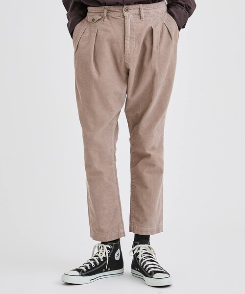 nonnative,DWELLER CHINO TROUSERS RELAXED FIT COTTON CORD OVERDYED