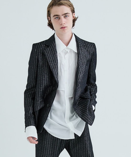 sulvam（サルバム）の「Glitter stripe box jacket（その他アウター 