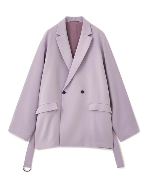 LiNoH(リノー)の「BELTED LOOSE JACKET(テーラードジャケット・メンズ・MINT/BLU/LVD・1/2)」の5枚目の写真