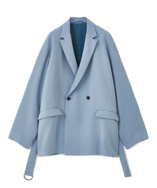 LiNoH(リノー)の「BELTED LOOSE JACKET(テーラードジャケット・メンズ・MINT/BLU/LVD・1/2)」の3枚目の写真