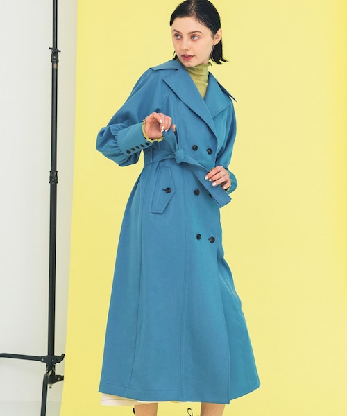 INella(イネラ)の「ライトツイルロングコート(その他アウター・レディース・BGE/TAN/BLU・1/2)」の2枚目の写真