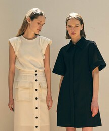 city（シティ）の「スビンコットンギャザーショルダーTEE（Tシャツ/カットソー）」